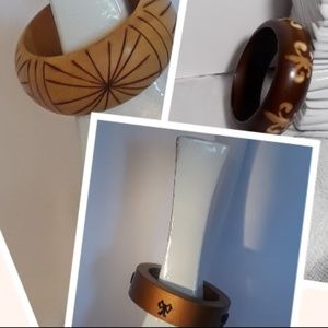 COPY - Bundle of 3 wooden bangles